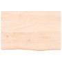Estante de pared madera maciza roble sin tratar 60x40x(2-6) cm