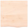 Estante de pared madera maciza roble sin tratar 60x60x(2-6) cm