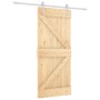 Puerta corredera con herrajes madera maciza de pino 90x210 cm von vidaXL, Türen - Ref: Foro24-3203024, Preis: 192,89 €, Rabat...