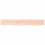 Estante de pared madera maciza de roble sin tratar 80x10x4 cm