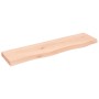 Estante de pared madera maciza de roble sin tratar 80x20x4 cm