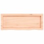 Estante de pared madera maciza roble sin tratar 80x30x(2-4) cm