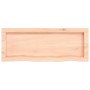 Estante de pared madera maciza roble sin tratar 80x30x(2-6) cm