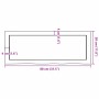Estante de pared madera maciza roble sin tratar 80x30x(2-6) cm