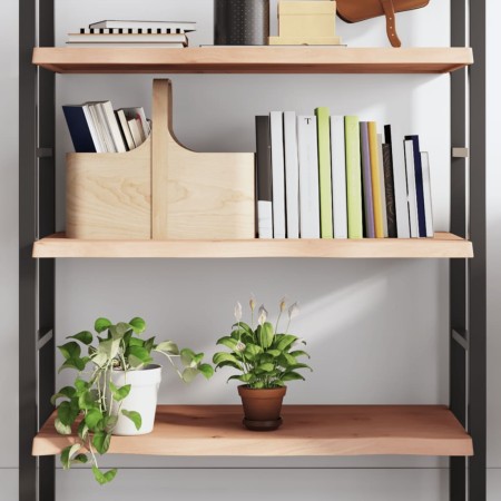 Estante de pared madera maciza roble sin tratar 80x50x(2-4) cm