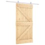 Schiebetür mit Beschlägen aus massivem Kiefernholz, 100 x 210 cm von vidaXL, Türen - Ref: Foro24-3203025, Preis: 234,20 €, Ra...