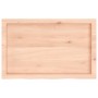 Estante de pared madera maciza roble sin tratar 80x50x(2-4) cm