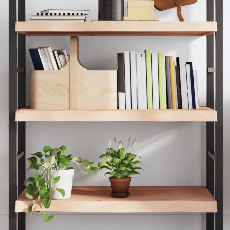 Estante de pared madera maciza roble sin tratar 80x60x(2-6) cm