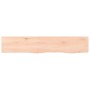 Estante de pared madera maciza de roble sin tratar 100x20x2 cm