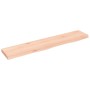 Estante de pared madera maciza de roble sin tratar 100x20x4 cm