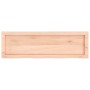 Estante de pared madera maciza roble sin tratar 100x30x(2-4) cm