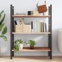 Estante de pared madera maciza de roble sin tratar 100x40x2 cm