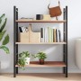 Estante de pared madera maciza de roble sin tratar 100x50x2 cm