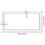 Estante de pared madera maciza roble sin tratar 100x50x(2-4) cm