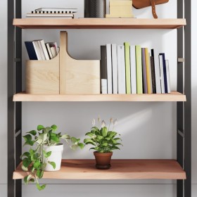 Estante de pared madera maciza roble sin tratar 100x60x(2-4) cm