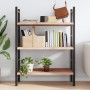 Estante de pared madera maciza roble sin tratar 100x60x(2-4) cm
