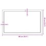Estante de pared madera maciza roble sin tratar 100x60x(2-4) cm