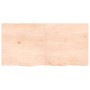 Estante de pared madera maciza roble sin tratar 120x60x(2-4) cm