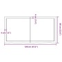 Estante de pared madera maciza roble sin tratar 120x60x(2-4) cm