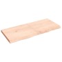 Estante de pared madera maciza roble sin tratar 140x60x(2-6) cm