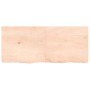 Estante de pared madera maciza roble sin tratar 140x60x(2-6) cm