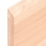 Estante de pared madera maciza roble sin tratar 160x60x(2-4) cm