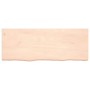 Estante de pared madera maciza roble sin tratar 160x60x(2-6) cm