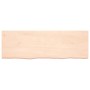 Estante de pared madera maciza roble sin tratar 180x60x(2-6) cm