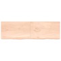 Estante de pared madera maciza roble sin tratar 200x60x(2-4) cm