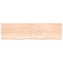 Estante de pared madera maciza roble sin tratar 220x60x(2-6) cm