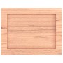 Estante pared madera roble tratada marrón claro 40x30x(2-4) cm