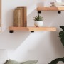 Estante pared madera roble tratada marrón claro 40x50x(2-6) cm