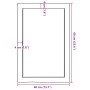 Estante pared madera roble tratada marrón claro 40x60x(2-4) cm