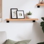 Estante de pared madera de roble tratada marrón claro 60x10x4cm