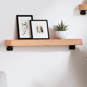 Estante de pared madera de roble tratada marrón claro 60x10x6cm