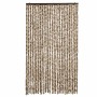 Cortina antimoscas chenilla beige y marrón 118x220 cm