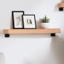 Estante de pared madera de roble tratada marrón claro 60x10x6cm