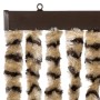 Cortina antimoscas chenilla beige y marrón 118x220 cm