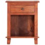 Mesita de noche de madera maciza de acacia 40x30x50 cm