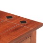 Mesita de noche de madera maciza de acacia 40x30x50 cm