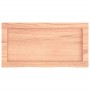 Estante pared madera roble tratada marrón claro 60x30x(2-4) cm