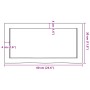 Estante pared madera roble tratada marrón claro 60x30x(2-4) cm