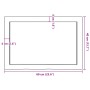 Estante pared madera roble tratada marrón claro 60x40x(2-4) cm