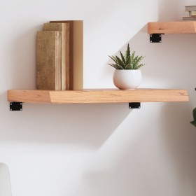 Estante pared madera roble tratada marrón claro 60x40x(2-6) cm