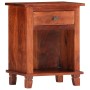 Mesita de noche de madera maciza de acacia 40x30x50 cm