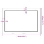 Estante pared madera roble tratada marrón claro 60x40x(2-6) cm