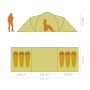 Tent for 6 people gray and orange fabric by vidaXL, tents - Ref: Foro24-93186, Price: 140,77 €, Discount: %