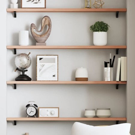 Estante de pared madera de roble tratada marrón claro 80x10x2cm