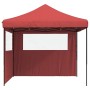 Tienda de fiesta plegable Pop-Up 2 paredes laterales burdeos