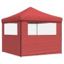 Tienda de fiesta plegable Pop-Up 2 paredes laterales burdeos